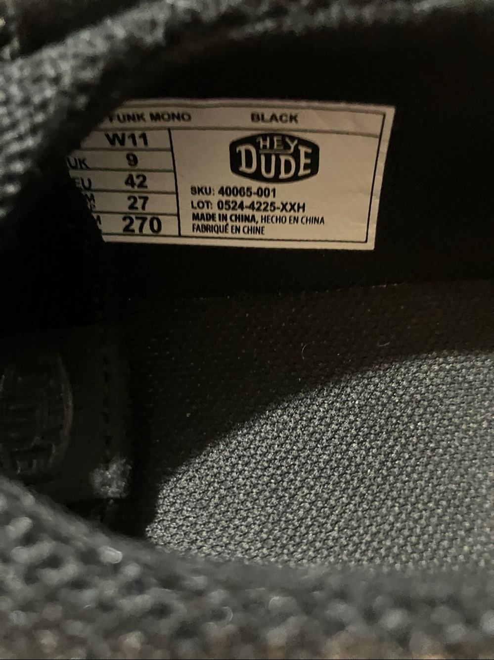 Hey Dude Black Knit Slip-On Loafers - Picture 3 of 4